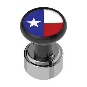 UNITED PACIFIC - 70349 - POMO DE CAMBIO DE ENGRANAJES CON ADAPTADOR DE VELOCIDAD 9/10 Y PEGATINA CON LA BANDERA DE TEXAS - NEGRO
