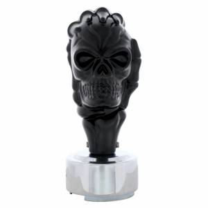 UNITED PACIFIC - 70710 - POMO DE CAMBIO SKULL CON ADAPTADOR 13/15/18 VELOCIDADES - NEGRO