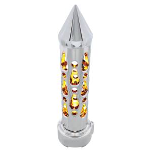 UNITED PACIFIC - 70736 - PERILLA DE CAMBIO DE ENGRANAJES ESTILO BROOKLYN CON LED ADAPTADOR DE 9/10 VELOCIDADES - LED CROMADO/ÁMBAR