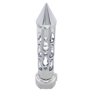 UNITED PACIFIC - 70739 - POMO DE CAMBIO DE ENGRANAJES ESTILO BROOKLYN CON LED ADAPTADOR DE 9/10 VELOCIDADES - LED CROMADO/BLANCO