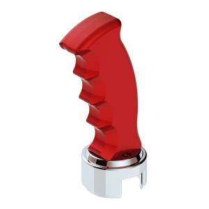 UNITED PACIFIC - 70842 - POMO DE CAMBIO DE PISTOLA A ROSCA CON ADAPTADOR DE VELOCIDADES CROMADO 13/15/18 - ROJO CANDY