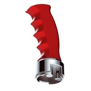 UNITED PACIFIC - UNITED PACIFIC - 70842 - POMO DE CAMBIO DE PISTOLA A ROSCA CON ADAPTADOR DE VELOCIDADES CROMADO 13/15/18 - ROJO CANDY - Image 5