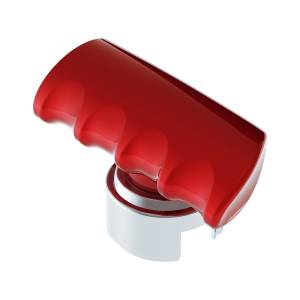 UNITED PACIFIC - 70848 - POMO DE CAMBIO DE MARCHAS EN FORMA DE T CON ADAPTADOR CROMADO 13/15/18 VELOCIDADES - ROJO CANDY
