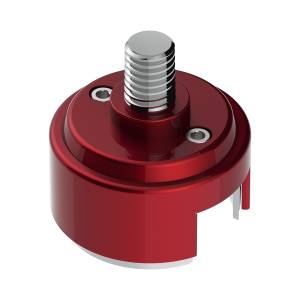 UNITED PACIFIC - 70883B - ADAPTADOR DE MONTAJE DE PERILLA DE CAMBIO DE ROSCA DE 1/2"-13 PARA CAMBIO EATON FULLER STYLE 13/15/18 - ROJO CANDY (A GRANEL)
