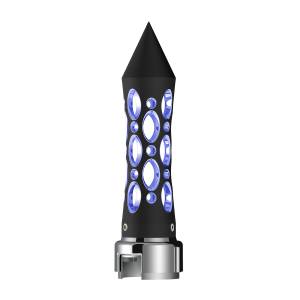UNITED PACIFIC - UNITED PACIFIC - 70916 - PERILLA DE CAMBIO DE ENGRANAJES CON PICO ESTILO DAYTONA CON LED ADAPTADOR DE VELOCIDAD 13/15/18 - LED NEGRO/AZUL - Image 3
