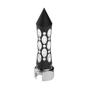 UNITED PACIFIC - 70917 - PERILLA DE CAMBIO DE ENGRANAJES CON PINCHO ESTILO DAYTONA CON LED ADAPTADOR DE VELOCIDAD 13/15/18 - LED NEGRO/BLANCO