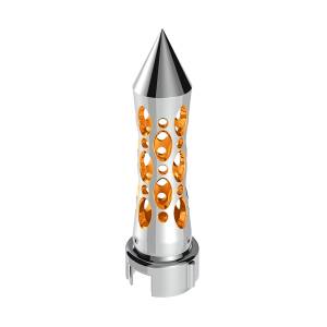 UNITED PACIFIC - 70918 - PERILLA UNITED PACIFIC PALANCA DE VELOCIDADES ESTILO DAYTONA CON ADAPTADOR 13/15/18 LED AMBAR CROMAD