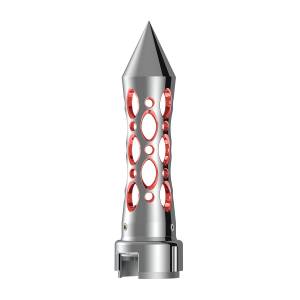 UNITED PACIFIC - UNITED PACIFIC - 70919 - PERILLA DE CAMBIO DE ENGRANAJES CON PICO ESTILO DAYTONA CON LED ADAPTADOR DE VELOCIDAD 13/15/18 - LED CROMADO/ROJO - Image 3