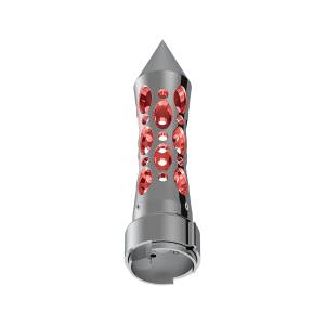 UNITED PACIFIC - UNITED PACIFIC - 70923 - PERILLA DE CAMBIO DE ENGRANAJES CON PICO ESTILO DAYTONA CON ADAPTADOR LED DE 9/10 VELOCIDADES - LED CROMADO/ROJO - Image 5