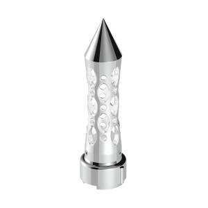UNITED PACIFIC - 70925 - PERILLA DE CAMBIO DE ENGRANAJES CON PICO ESTILO DAYTONA CON ADAPTADOR LED DE 9/10 VELOCIDADES - LED CROMADO/BLANCO