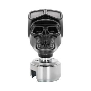 UNITED PACIFIC - UNITED PACIFIC - 70669 - POMO DE CAMBIO SKULL BIKER CON ADAPTADOR 13/15/18 VELOCIDADES - NEGRO - Image 4