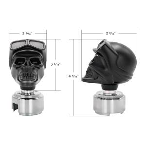 UNITED PACIFIC - UNITED PACIFIC - 70669 - POMO DE CAMBIO SKULL BIKER CON ADAPTADOR 13/15/18 VELOCIDADES - NEGRO - Image 10