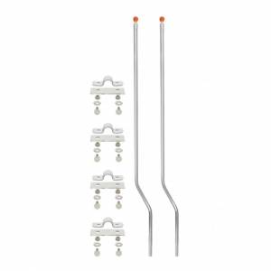 UNITED PACIFIC - 86065 - KIT DE GUÍAS DE PARACHOQUES INOXIDABLE CON SUPERIOR DE CALAVERA - ÁMBAR (PAR)