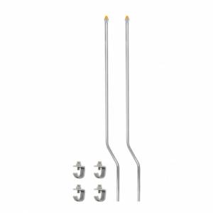 UNITED PACIFIC - 86068 - KIT GUÍA DE PARACHOQUES INOXIDABLE CON LENTE SUPERIOR SANDÍA - LENTE ÁMBAR (PAR)