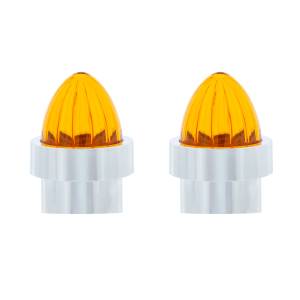 UNITED PACIFIC - 86069 - SUPERIOR GUÍA DE PARACHOQUES DE LENTES SANDÍA CON BASE CROMADA - ÁMBAR (PAQUETE DE 2)