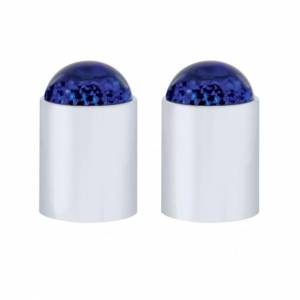 UNITED PACIFIC - 86073 - GUÍA SUPERIOR PARA PARACHOQUES DE LENTE DOMO CON BASE CROMADA - AZUL (PAQUETE DE 2)