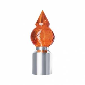 UNITED PACIFIC - 86109 - GUÍA SUPERIOR PARA PARACHOQUES DE BOLAS DE PIRÁMIDE DE CRISTAL - ÁMBAR (PAQUETE DE 2)