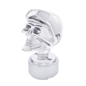 UNITED PACIFIC - UNITED PACIFIC - 70827 - PERILLA DE CAMBIO CON ROSCA SKULL BIKER Y ADAPTADOR PARA CAMBIO EATON FULLER STYLE 9/10 - CROMADO - Image 2