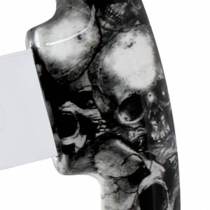 UNITED PACIFIC - UNITED PACIFIC - 88234 - VOLANTE 18" SKULL SOLO CON ACABADO HYDRO-DIP MADERA - BLANCO/GRIS - Image 3