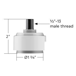 UNITED PACIFIC - UNITED PACIFIC - 70885B - ADAPTADOR DE MONTAJE DE PERILLA DE CAMBIO DE ROSCA DE 1/2"-13 PARA CAMBIO EATON FULLER STYLE 13/15/18 - BLANCO PERLA (A GRANEL) - Image 10