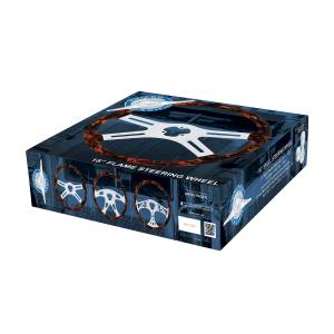 UNITED PACIFIC - UNITED PACIFIC - 88248 - VOLANTE 18" FLAME ACABADO HYDRO-DIP MADERA - 4 RADIOS - Image 3