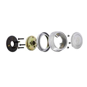 UNITED PACIFIC - UNITED PACIFIC - 88262 - KIT DE BOTÓN DE BOCINA Y BUJE DE VOLANTE CROMADO PARA CAMIONES KENWORTH 1997-2001 - Image 3