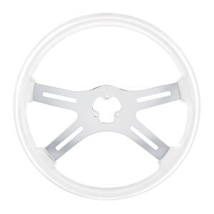 UNITED PACIFIC - 88263 - VOLANTE DE 18" COLOR Y 4 RADIOS - BLANCO GLACIER