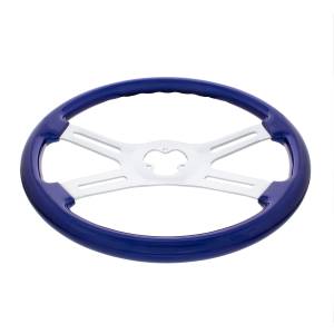UNITED PACIFIC - UNITED PACIFIC - 88277 - VOLANTE DE 4 RADIOS DE COLOR VIBRANTE DE 18" - AZUL ÍNDIGO - Image 3