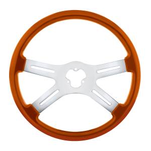UNITED PACIFIC - 88279 - VOLANTE DE 4 RADIOS DE COLOR VIBRANTE DE 18" - NARANJA CADMIO