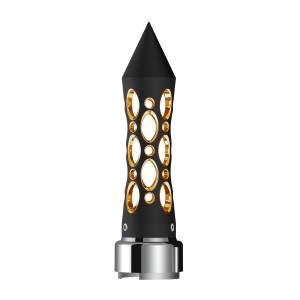 UNITED PACIFIC - UNITED PACIFIC - 70910 - PERILLA DE CAMBIO DE ENGRANAJES CON PICO ESTILO DAYTONA CON ADAPTADOR LED DE 9/10 VELOCIDADES - LED NEGRO/ÁMBAR - Image 4