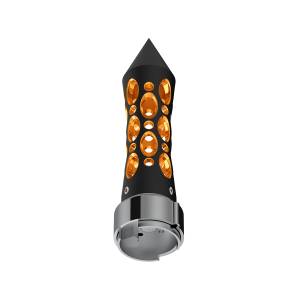 UNITED PACIFIC - UNITED PACIFIC - 70910 - PERILLA DE CAMBIO DE ENGRANAJES CON PICO ESTILO DAYTONA CON ADAPTADOR LED DE 9/10 VELOCIDADES - LED NEGRO/ÁMBAR - Image 6