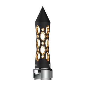 UNITED PACIFIC - UNITED PACIFIC - 70914 - PERILLA DE CAMBIO DE ENGRANAJES CON PICO ESTILO DAYTONA CON LED ADAPTADOR DE VELOCIDAD 13/15/18 - LED NEGRO/ÁMBAR - Image 4
