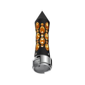 UNITED PACIFIC - UNITED PACIFIC - 70914 - PERILLA DE CAMBIO DE ENGRANAJES CON PICO ESTILO DAYTONA CON LED ADAPTADOR DE VELOCIDAD 13/15/18 - LED NEGRO/ÁMBAR - Image 6