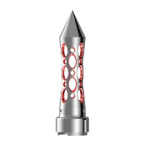 UNITED PACIFIC - UNITED PACIFIC - 70923 - PERILLA DE CAMBIO DE ENGRANAJES CON PICO ESTILO DAYTONA CON ADAPTADOR LED DE 9/10 VELOCIDADES - LED CROMADO/ROJO - Image 4
