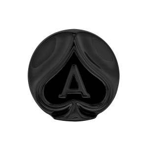 UNITED PACIFIC - UNITED PACIFIC - 71020 - PERILLA DE LA VÁLVULA DE AIRE ACE OF SPADES - NEGRO CANDY CON INSERCIÓN NEGRO MATE - Image 4