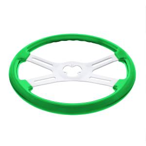 UNITED PACIFIC - UNITED PACIFIC - 88014 - VOLANTE DE 4 RADIOS DE COLOR VIBRANTE DE 18" - VERDE MANZANA CANDY - Image 4