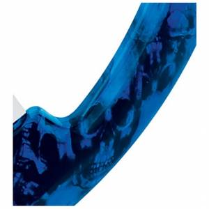 UNITED PACIFIC - UNITED PACIFIC - 88235 - VOLANTE 18" SKULL SÓLO CON ACABADO HYDRO-DIP MADERA - AZUL - Image 6