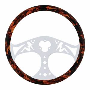 UNITED PACIFIC - UNITED PACIFIC - 88250 - VOLANTE 18" FLAME ACABADO HYDRO-DIP MADERA - LADY - Image 2