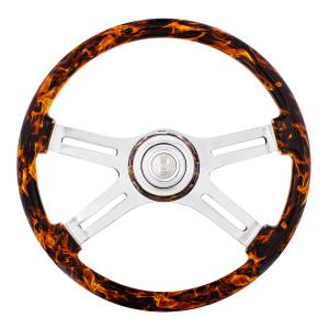 UNITED PACIFIC - UNITED PACIFIC - 88309 - VOLANTE FLAME DE 18" CON BISEL FLAME A JUEGO - Image 2