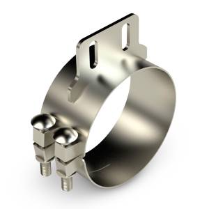 EXFLEX - SCP600-SC - ABRAZADERA DE CINCHO 6" PETERBILT CON BASE RECTA ACERO INOXIDABLE CROMADO