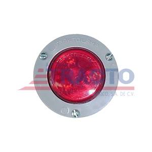 GENERICA-PPN1495-PLAFON REDONDO 2" 3 LEDS ROJO CON FLANGE