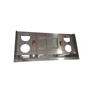 GENERICA-TPX0288-PORTAPLACA TRASERO CON VENTANA PARA 4 LUZ REDONDA DE 4" ACERO INOXIDABLE