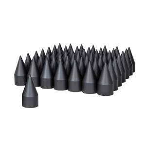 UNITED PACIFIC - 10000B - TAPA DE TUERCA DE ESPIGA NEGRA MATE DE 33 MM X 4-1/8" - ROSCADA (A GRANEL)