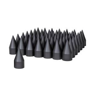UNITED PACIFIC - 10000CB - TAPAS PARA TUERCAS DE PICO NEGRO MATE DE 33 MM X 4-1/8" - ROSCABLES (PAQUETE DE 60)