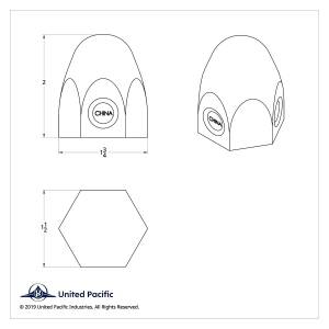 UNITED PACIFIC - UNITED PACIFIC - 10004 - TAPA DE TUERCA DE BALA DE ACERO CROMADO DE 1-1/2" X 2" - Image 5