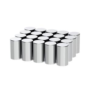 UNITED PACIFIC - 10013 - TAPAS DE TUERCAS DE CILINDRO DE PLÁSTICO CROMADO DE 33 MM X 3-1/2" - ROSCADAS (CAJA DE COLOR DE 10)