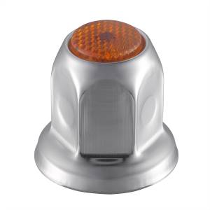 UNITED PACIFIC - UNITED PACIFIC - 10038 - TAPA DE TUERCA REFLECTOR DE ACERO CROMADO DE 33 MM X 2" CON BRIDA - ÁMBAR - Image 2