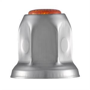 UNITED PACIFIC - UNITED PACIFIC - 10038 - TAPA DE TUERCA REFLECTOR DE ACERO CROMADO DE 33 MM X 2" CON BRIDA - ÁMBAR - Image 3