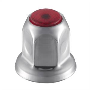 UNITED PACIFIC - UNITED PACIFIC - 10039 - TAPA DE TUERCA REFLECTOR DE ACERO CROMADO DE 33 MM X 2" CON BRIDA - ROJO - Image 2