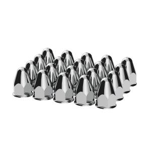 UNITED PACIFIC - 10045 - TAPAS DE TUERCA DE BALA DE PLÁSTICO CROMADO DE 1-1/2" X 2-3/4" - A PRESIÓN (CAJA DE COLOR DE 20)